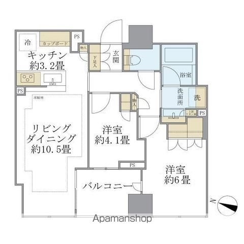 BRILLIA二番町の間取り写真