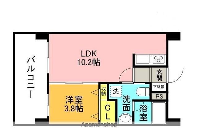 ＯＢＥＬＩＳＫ小栗[1LDK/33.28m2]の間取図