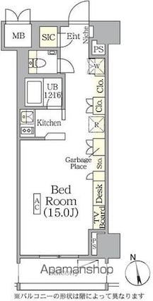 東京都新宿区東五軒町[1R/36.9m2]の間取図