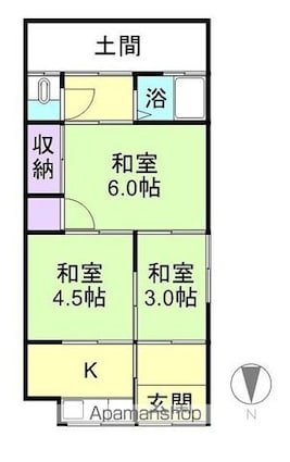 和歌山県和歌山市新中島[3K/36.04m2]の間取図