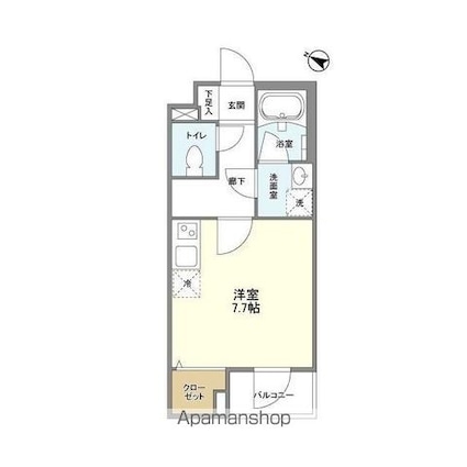 ＢＰＲレジデンス仙川[1R/25m2]の間取図