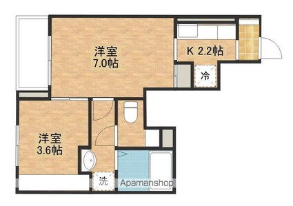 ヴェール・レ・アヴェニール[1K/31.65m2]の間取図