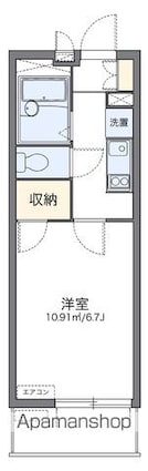 レオパレスカルム大津[1K/20.81m2]の間取図