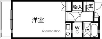 和歌山県和歌山市中之島[1R/24.68m2]の間取図