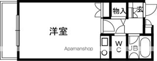和歌山県和歌山市中之島[1R/24.68m2]の間取図