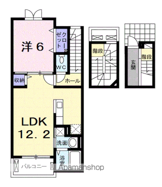 グランベルメゾン[1LDK/52.99m2]の間取図