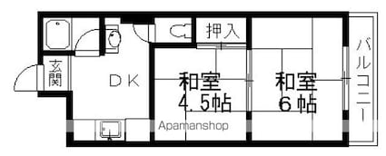 ドリームマンション　Ｂ棟[2DK/31.48m2]の間取図