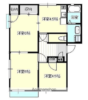 ヴィラ・シャンテ[3K/51.15m2]の間取図