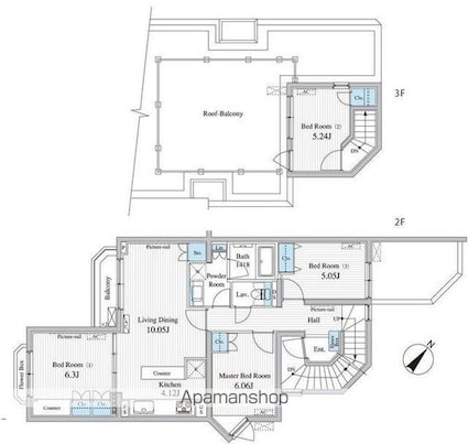 ＢＬＥＳＳ学芸大学　ｔｈｅ　ｃｏｕｒｔ[4LDK/93.42m2]の間取図