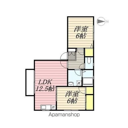 ディアス青野Ａ棟[2LDK/56m2]の間取図