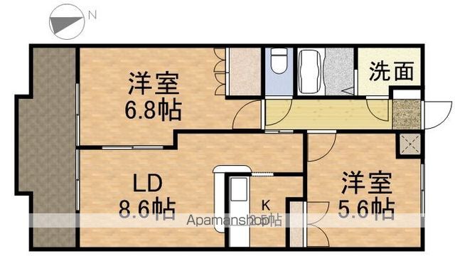 【武蔵村山市伊奈平のアパートの間取り】