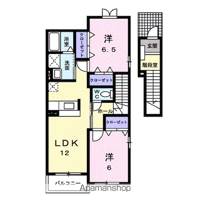 トゥジュールヴェール[2LDK/58.48m2]の間取図
