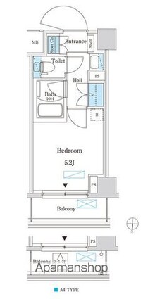 パークアクシス錦糸町スタイルズ[1R/16.65m2]の間取図