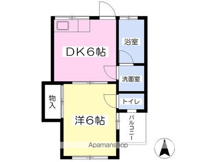 フロンティアＡＴ[1DK/25.92m2]の間取図