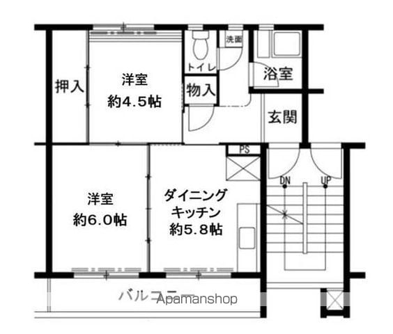 和歌山市善明寺のマンションの間取り