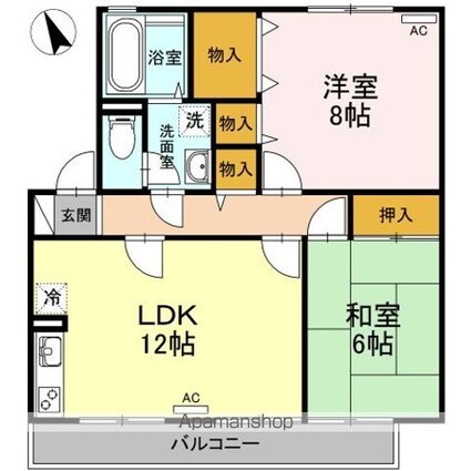 香川県高松市松島町３丁目[3DK/65m2]の間取図