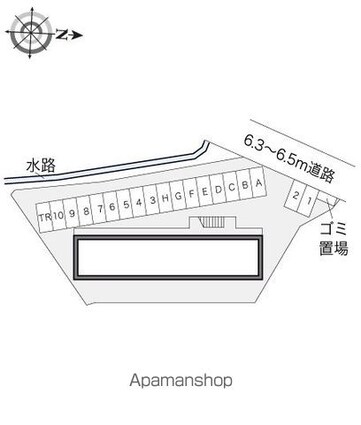 レオパレスチャオ[1K/20.28m2]の配置図