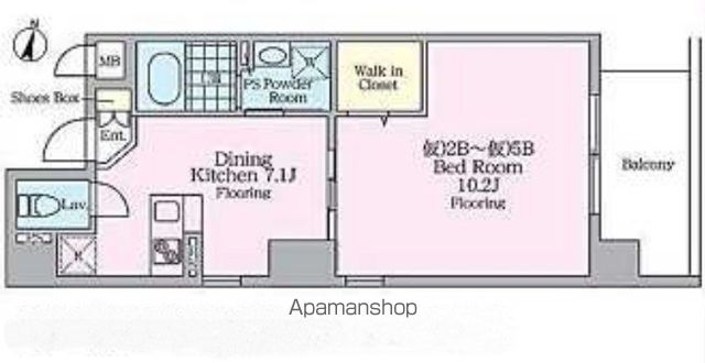 中野区中野のマンションの間取り