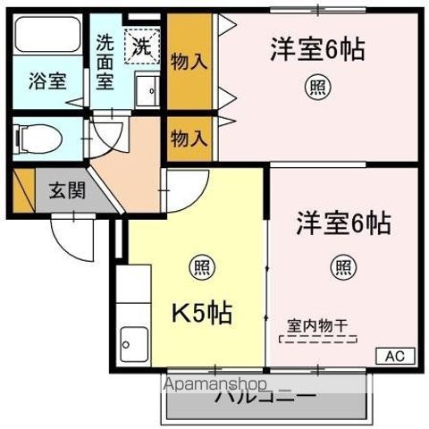 【千葉市中央区葛城のアパートの間取り】