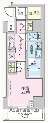 東京都杉並区方南２丁目[1K/27.46m2]の間取図