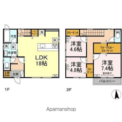 イリス　Ｄ棟[3LDK/97.72m2]の間取図