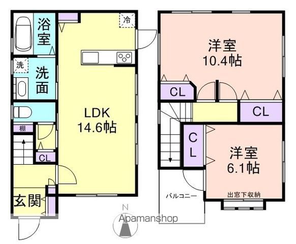 和歌山市本脇の戸建ての間取り