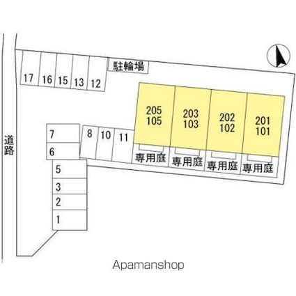和歌山県和歌山市加納[1LDK/45.69m2]の配置図
