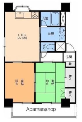 ＴＫＳマンション[2LDK/49.37m2]の間取図