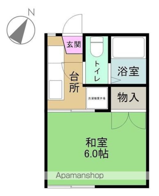 コーポ静[1K/19.83m2]の間取図