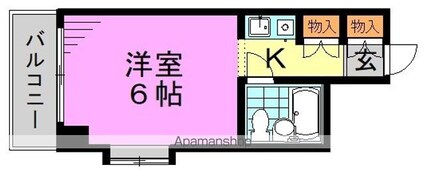 Ｖｏルサリーノ節和[1R/16.8m2]の間取図