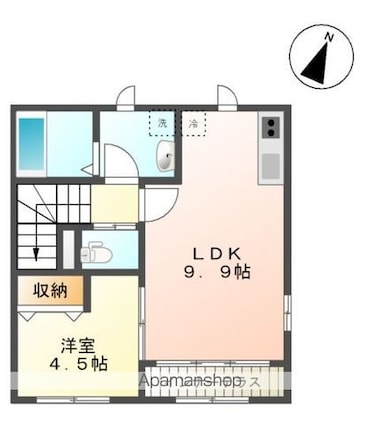 Ａ・ＴテラスⅡ[1LDK/42.42m2]の間取図