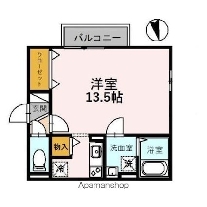 ウィルモア　Ａ[1R/34.72m2]の間取図