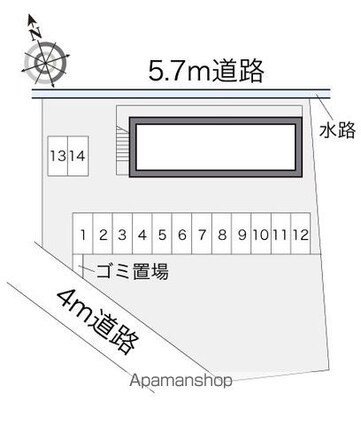 レオパレスサンシャイン[1K/20.28m2]の配置図