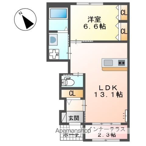 メゾン・ド・ポタジェ 103 ｜ 神奈川県藤沢市宮原1366-1（賃貸アパート1LDK・1階・50.16㎡） その2