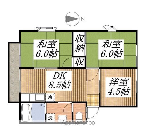 【東大和市新堀のアパートの間取り】