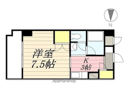 ラ・シャンブル[1K/27.72m2]の間取図
