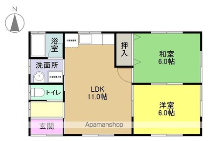 一戸建[2LDK/49.58m2]の間取図
