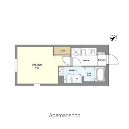 ネオアーバンレジデンス江古田[1K/21m2]の間取図