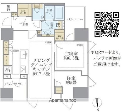 三田ガーデンヒルズ　サウスヒル[2LDK/64.51m2]の間取図