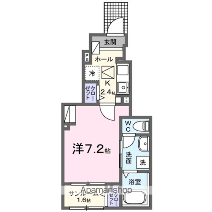 フラテッリ　Ｓ[1K/29.72m2]の間取図