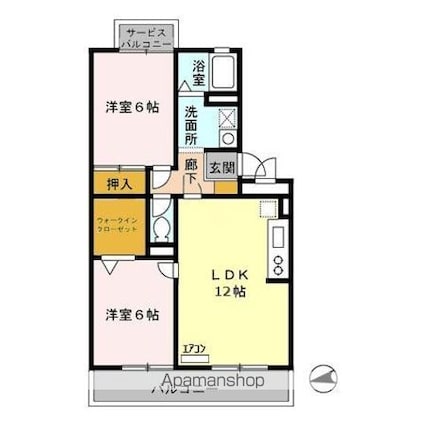 パンプキンハウス[2LDK/56.25m2]の間取図