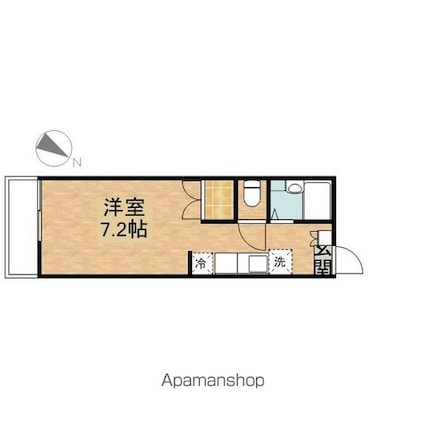 東京都八王子市犬目町[1R/23m2]の間取図