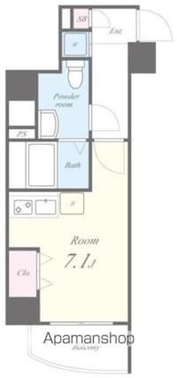 アヴァンタージュＫ[1R/24.25m2]の間取図