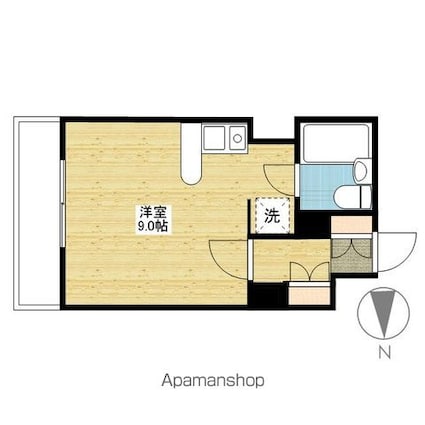 清水ハイツ[1R/24.3m2]の間取図