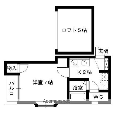 【福岡市博多区山王のアパートの間取り】