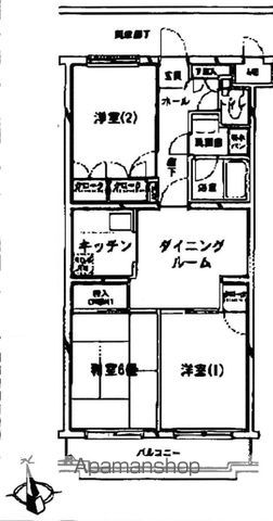 小金井市中町のマンションの間取り