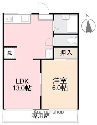 リベラ三条Ⅱ[1LDK/35.44m2]の間取図