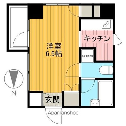 クレイシア錦糸町[1R/20.08m2]の間取図