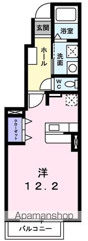 【福生市大字福生のアパートの間取り】