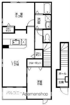 アルモニー[2LDK/58.86m2]の間取図